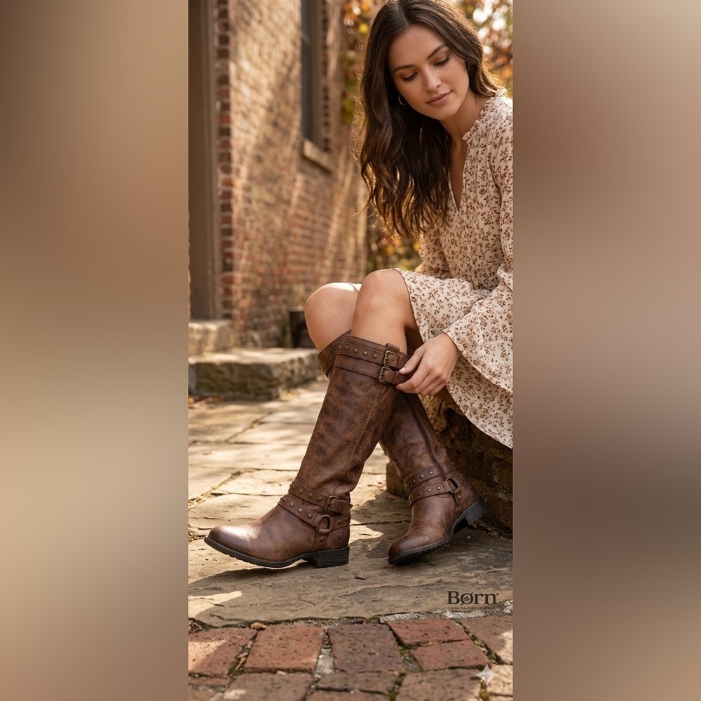 Born Brown Over-the-Knee Leather Boots